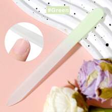5/1PC Glass Nail Files, Glass Fingernail Files Professional Manicure Tool For Natural Nails, Gradient Color Buffer Nail Care For Salon Gift (Macaron Color)