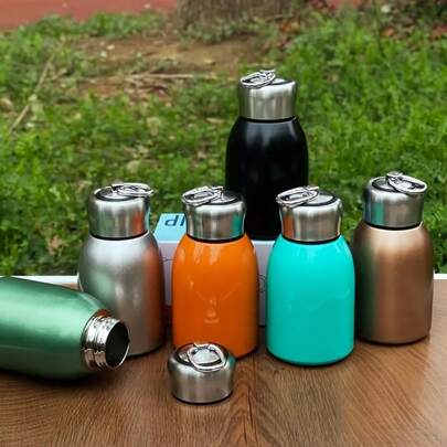 1 300ml/10.15 Ounce Mini Cup, Leak Proof, Fingerprint Proof, Vacuum Insulated, Made Of 316 Stainless Steel, INS Style Mini Large Belly Cup, Mini Large Belly Cup Type Anti Slip Lifting Ring, Screw Sealed Anti Splash Design, Vacuum Insulated Cold Cup Back To School