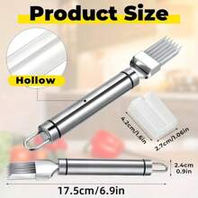 1/3pcs Multifunctional Stainless Steel Vegetable Slicer - Manual Hand-Held Onion Cutter With Multiple Blades For Efficient Slicing - Onion, Garlic, Tomato And Other Essential Kitchen Tools - No Electricity Needed, Vegetable Slicer And Chopper