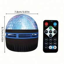 Lampe à projection d'ondes 7 en 1, veilleuse LED avec 7 effets d'éclairage et télécommande, convient pour 11 fêtes, chambre à coucher, salle de jeux, anniversaire, Noël