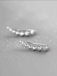 1 Pair Classic Alloy Hoop Earrings, High-End Multiple Earring Holes One-Piece Earrings, Minimalist Style