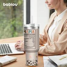 1pc40oz不锈钢水杯、保温咖啡杯、车载杯，适合户外、汽车、健身、露营和野餐，适合多种场景，304优质不锈钢材质，长期保温保冷，配有吸管和手柄，使用方便。 - 多色 - 查看 9