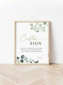 1 tấm - Áp phích chữ tùy chỉnh, Bảng hiệu thiết kế hình cây bạch đàn xanh, Thích hợp cho nhà ở, doanh nghiệp, đám cưới, tiệc cưới, lễ hội, tiệc tùng và logo tùy chỉnh, Trang trí áp phích ngoài trời thời trang, Trang trí nhà cửa thời trang, Biển chào mừng tối giản hiện đại, Áp phích in trên vải canvas nghệ thuật tùy chỉnh, Quà tặng cá nhân hóa, độc đáo và lý tưởng, Tình yêu vĩnh cửu, Trang trí màu xanh lá cây nhạt - Nhiều màu - Xem 4