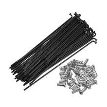 Bicycle Spokes Steel Bike Spoke With Nipples For Most Bicycle - 黑色 134mm 13G 40件鋼 - 查看 1