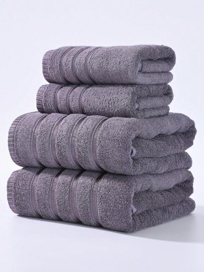 1pc/2pcs Bamboo Fiber Towel Set - Lightweight & Soft, Super Absorbent Bath Towel And Hand Towel [Thin], Quick-Drying, Skin-Friendly, Durable, Modern Bathroom Accessory, Perfect Gift For Family And Friends (40x75cm And 70x140cm)