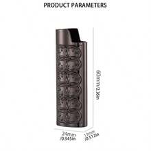 1 件金属盒，带 3D 樱花浮雕，适合 BIC J6 全尺寸打火机 - 时尚耐用的 BIC 打火机支架