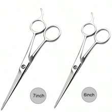 2pcs/1pc Professional Hair Scissors - Stainless Steel Hair Cutting Scissors Professional-7/6.5/6/5.5" Overall Length-Razor Edge Barber Scissors For Men And Women-Premium Shears For Hair Cutting For Salon And Home Use