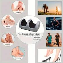 Foot Massager With 3D Massage Head And Heated Foot Calf Rotation Massager For Home, Leg Massager For Circulating Foot Relaxation - Ideal Holiday Gift For Parents