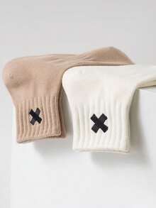 5/10 أزواج من الجوارب ذات اللون الأحادي للرجال، قابلة للتنفس ومريحة كجوارب كاجوال يمكن لكلا الجنسين ارتدائها، مناسبة للرجال في ارتدائها خارجيًا، مناسبة لجميع الفصول. - متعدد الألوان - مشاهدة 4