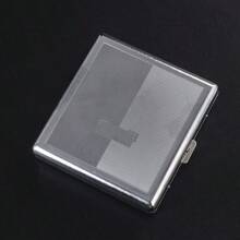1PC Metal Cigarette Case For Regular, King Size, 100's, Can Hold 20 Cigarettes Cigar Boxes Pocket Cigarettes Holder Storage Container For Men Women ,Smoking Accessories, Cigarette Storage