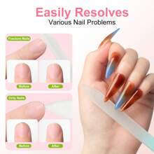 5/1PC Glass Nail Files, Glass Fingernail Files Professional Manicure Tool For Natural Nails, Gradient Color Buffer Nail Care For Salon Gift (Macaron Color)