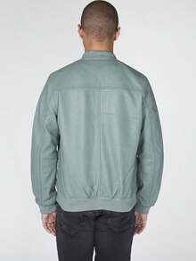 Bolongaro Trevor Real Leather Tommy Bomber Jacket - Green - View 5