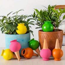 4pcs Ceramic Potted Dropper Device Water Seeper Self Watering Automatic Drip Irrigation System Portable Pot Culture Supply Portable Pot Culture Supplies 4 Colors Ceramic Potted Dropper Device Water Seeper Self Watering Automatic Drip Irrigation Automatic Watering System Ceramic Drip Irrigation Device Small Round Mouth Watering Can - Multicolor - View 13