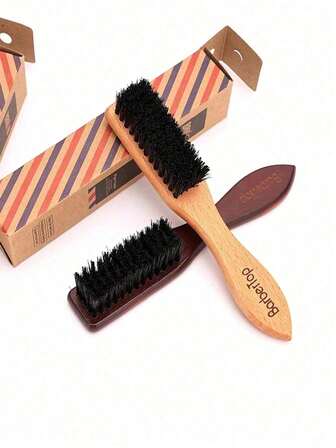 Barber Wood Handle Hairdressing Soft Hair Cleaning Brush Retro Neck Duster Broken Remove Comb Hair Styling Salon Tools