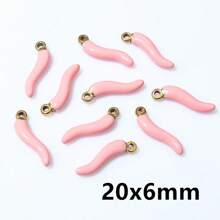 5pcs Enamel Chili Pepper Charms Pendant Multi Colors For DIY Jewelry Making Earrings Necklace Pendants Accessories Findings