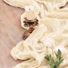 Cheesecloth Table Runner, Suitable For Bridal Shower Decorations, Weddings, Thanksgiving, Christmas, And Birthday Celebrations. Cheesecloth Spring Table Runner For Shower Bridal Wedding Decoration Gauze Rustic Table Runner For Party First Communion Centerpiece Engagement.