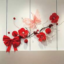 1 pieza de mariposa artificial gigante de gasa multicolor, semitransparente, para decoración de bodas, manualidades DIY, fiestas, celebraciones, decoración del hogar y regalos festivos