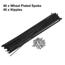 Bicycle Spokes Steel Bike Spoke With Nipples For Most Bicycle - 黑色 257mm 13G 40件鋼 - 查看 4