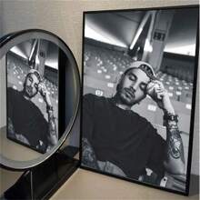 1 Pc Optional Frame Posters Wall Arts Pop Singer Rauw Alejandro Poster Art Waterproof Paper Coffee House Bar Room Wall Decor ,Wall Art With Frame