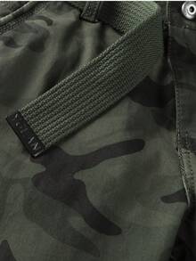 Herren Camouflage Cargo Hose, Outdoor Sport Funktional, 2025 Neue Mode Streetwear, Gratis Gürtel, Lässig Outdoor Lässig, Militärstil, Mehrtaschig, Hochwertig