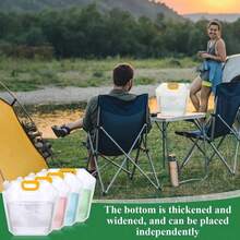 1/4pcs 2.64 Gallon Leakproof Collapsible Water Bladder Bag - Durable PE Material, Convenient Carry Handle, For Camping, Hiking & Emergency Storage, Blue - Blue - View 2