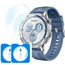华为 Watch GT 6/6 Pro、Watch GT 5/5 Pro 46mm 钢化玻璃屏幕保护膜（2 片装）[9H 硬度，防刮花，高清，超薄]，Watch GT 5/5 Pro 41/42mm 屏幕保护膜，带对齐框，安装简便，适用于 GT6 46mm 和 41mm 手表屏幕保护，日常防护、办公、居家使用皆宜。防水防震防摔防刮花，是手表屏幕保护的理想之选。 - 無色 - 查看 1