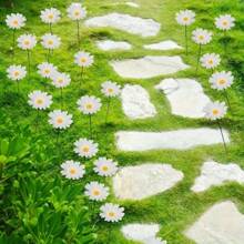 10 Stück Outdoor Garten & Hoffmann Dekorationen PVC Simulation Gänseblümchen Stange Blume Große Größe, Herbstdekoration