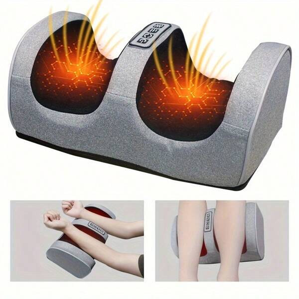 Foot Massager With 3D Massage Head And Heated Foot Calf Rotation Massager For Home, Leg Massager For Circulating Foot Relaxation - Ideal Holiday Gift For Parents