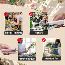 6pcs Flower Arranging Tool Set, Includes Rose Thorn Remover, Gardening Pruning Scissors, 1 Pair Gloves, And 3 Rolls Floral Tape, Ideal For Valentine's Day Gifts, Florists, And Weddings - Multicolor - View 9