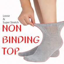 3/10 pares de calcetines transpirables para diabetes, calcetines cilíndricos medios sin restricción elástica para hombres y mujeres, regalo de salud, tela de alta elasticidad, calcetines neutros, calcetines con maldición dulce, los grandes calcetines D, calcetines con picos, sin restricción, parte superior tejida plana, cómodos