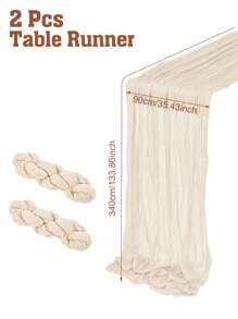 1/2/5 piezas Camino de mesa plegable de estilo lechoso de 90*180cm de poliéster, decoraciones para fiestas de cumpleaños, accesorios para bodas, fiesta del hogar, decoración de mesa para habitación de fiesta, mantel, camino de mesa, cubierta de mesa