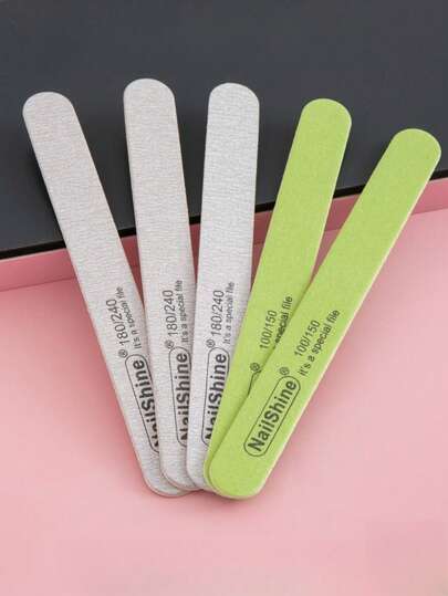 3/5/10/20/30pcs Nail Files, Fingernail Files 100/150/180/240 Grit Emery Boards For Nails - Professional Nail File Washable For Acrylic, Natural Nails Home And Salon Supplies