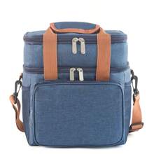 Yoawllty Insulated Lunch Bag, Reusable Waterproof Ice Refrigerated Large Capacity Oxford Cloth Lightweight Fresh-Keeping Bag For Work Or School Picnic(Black)