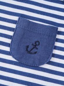 [5pcs/Set] New Animal Print Triangle Bodysuit For Baby Boy - Royal Blue - View 3