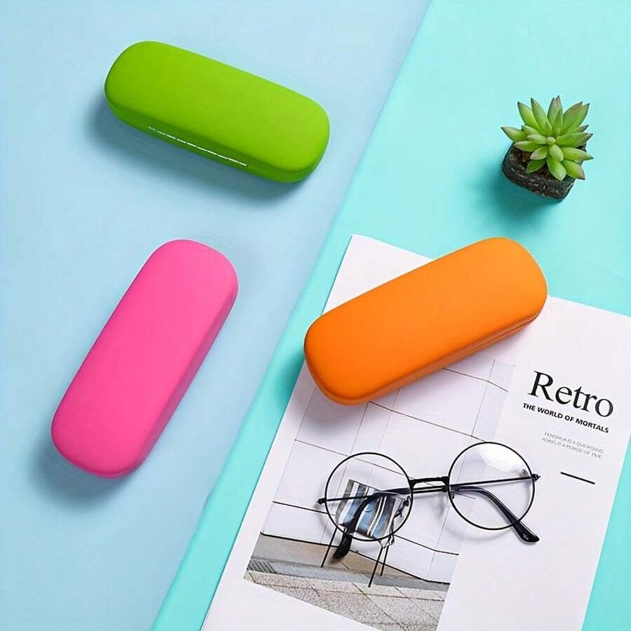A Hard Glasses Case, Portable Glasses Case, Protective Spectacle Frame, Suitable For Most Men And Women's Glasses, Colorful Candy Glasses Case, Portable Storage, Sturdy Protective Container, Gender Reveal Party, Perfect For Birthdays, Weddings, Parties, The Perfect Gift For Colleagues, Friends, And Family, Back To School