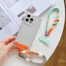 1 pieza Conector de correa de muñeca para funda de teléfono, universal antideslizante y antiperda, accesorio portátil, regalo encantador para madre, familia, amigos, cumpleaños, vacaciones, cadena de teléfono
