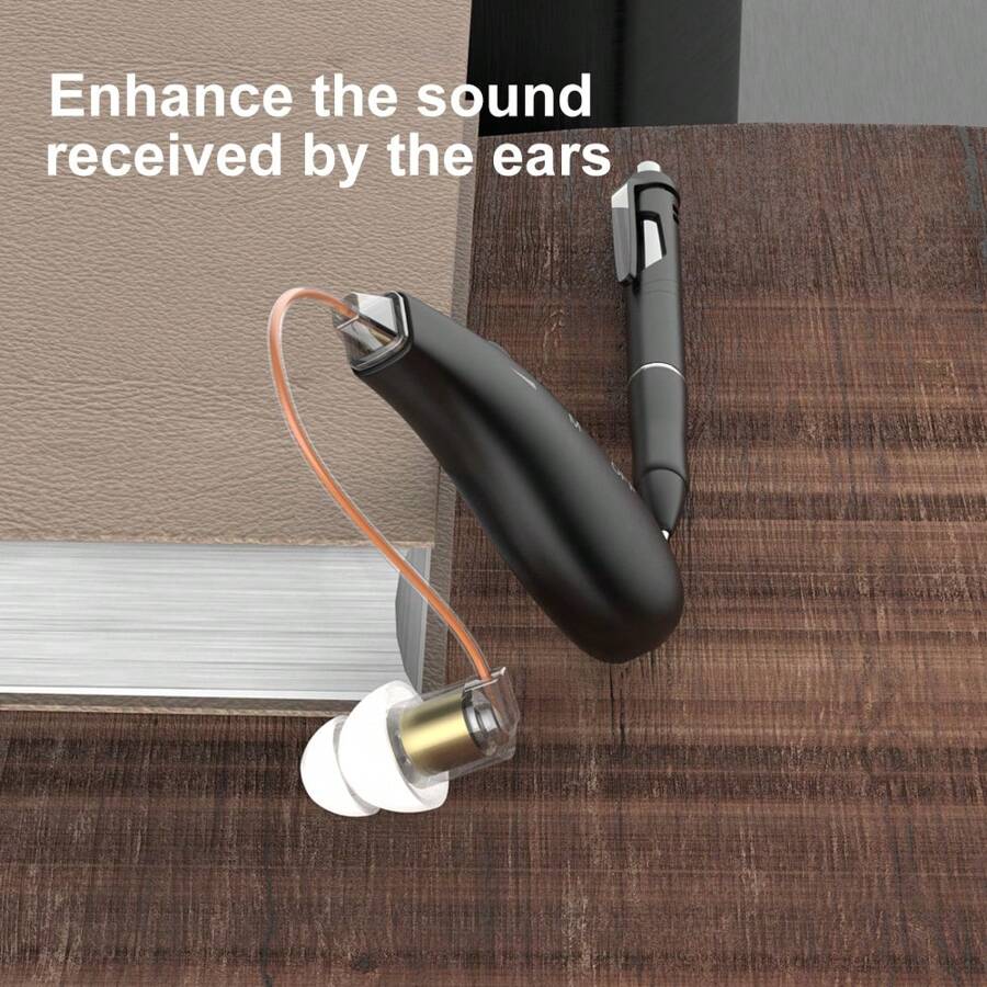 RIKYA Adjustable Volume Rechargeable Hearing Aid Headphones-Durable ABS, USB Charging, Lithium Battery-Polymer, Easy To Carry, Suitable For Sports And Outdoor Activities, Sports Headphones | USB Charging Hearing Aid Headphones, Earplug Headphones