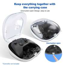 Aufbewahrungskoffer für P5/P5 Edge/X One Serie Controller, tragbare Hartschalen-Transporttasche, transparent und sichtbar, resistent gegen Staub/Kratzer/Wasser. Mit 1 Ladekabel, 1 Schlüsselband und 1 transparentem Haken