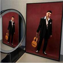 1 Pc Optional Frame Posters Wall Arts Pop Singer Rauw Alejandro Poster Art Waterproof Paper Coffee House Bar Room Wall Decor ,Wall Art With Frame