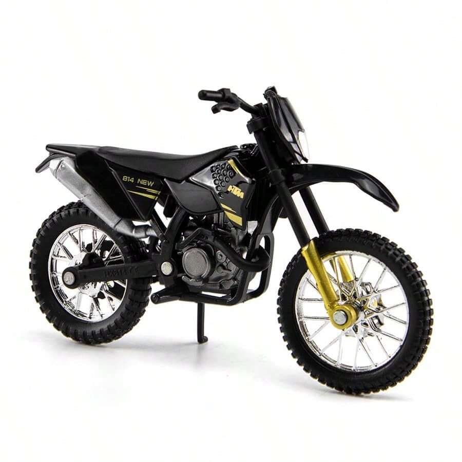 Modèle de moto simulée, jouets pour enfants. Décoration de moto, réservoir de carburant à glissière, pneu en caoutchouc et alliage. Cadeau d'anniversaire raffiné pour garçon, décoration de chambre. Cadeaux d'hiver en blocs de couleurs, retour à l'école