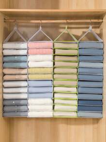 1pc Multi-Layer Hanging Storage Bag, Wardrobe Clothes & Pants Hanger, Multifunctional Purse & Underwear Organizer