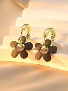 2 pièces Boucles d'oreilles pendantes vintage fleuries, multicolore en émail, convient pour le port quotidien des femmes