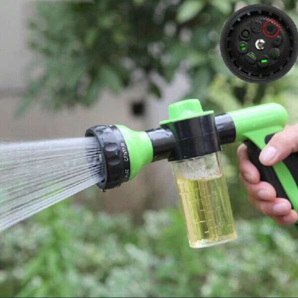 1pc 8-In-1 Outdoor Horse/Dog Washer And Garden Hose Nozzle - Perfect For Pet Baths, Watering Flowers, And Washing Cars
