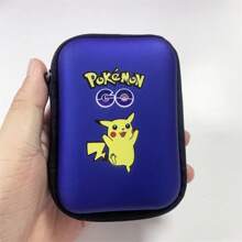 pokemon Nuovo contenitore portacarte Pokémon da 50 capacità, scatola di archiviazione con zip, album, custodia, confezione regalo per collezione di carte Pokémon, custodia nera per gioco di carte