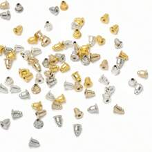 100pcs 5.5x3.5mm Metal Earring Back Plug Blocked Caps Earring Settings Base Ear Studs Back Stopper Accessories