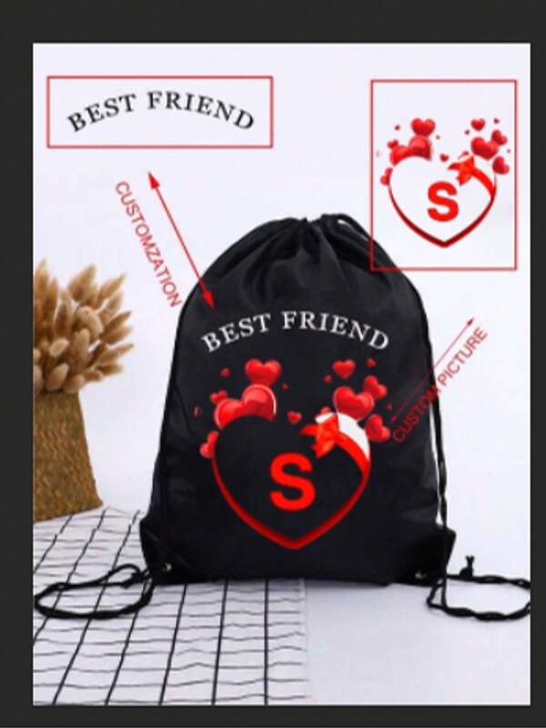 1pc Customizable Lightweight Portable Pouch, Made Of Polyester With Reinforced Edges, Drawstring Closure For DIY Personalized Backpack/Luggage Bag,All-Purpose,Large Capacity,Versatile,Multifunction,Colorful,Cute,Adorable,Contracted,Funny,Kawaii,Y2K,Minimalist,Commuting,Business Casual,Basics,Custom,Personalized,Unique,Customized,Ideal Gifts For Him,Ideal Gifts For Her,Her,Family,Friends,Girlfriend,For Anniversaries,For Birthdays,For Holiday/ Vacation,For Outdoors/Outings/Travel/Hiking/Stadium/Sports/Climbing,For Business/Commute/Work/Office