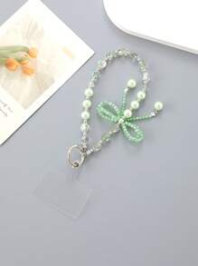 قلادة بلور متعددة الاستخدامات ذات شعور فاخر، سلسلة معلقة ثلاثية الأبعاد بشكل فراشة لؤلؤية مع بطاقة شفافة