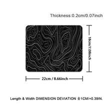 White & Black Extended Topographic Mouse Pad, Cool Desk Mat Laptop Writing Pad For Work, Game, Office, Home With Contour Design - Black - View 15