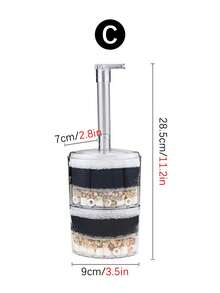 1 件装塑料水族箱鱼缸过滤器空气虹吸清洁器，静音空气驱动增氧机，适用于鱼缸和水族箱