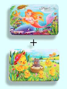 1 Box/60 Piece Trumpet Puzzle, Metal Box Puzzle Board For Children's Intellectual Development Wooden Puzzle, Educational Early Learning Toy, Theme Puzzle Wooden Toy, Gift For Kindergarten Boys And Girls - 60-piece Small Puzzle - View 20